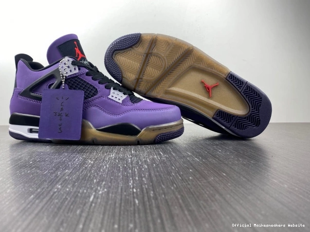 Official Maikesneakers Scott Jordan 4 LN4 Retro 766296 Family) and Purple (Friends Travis 0723